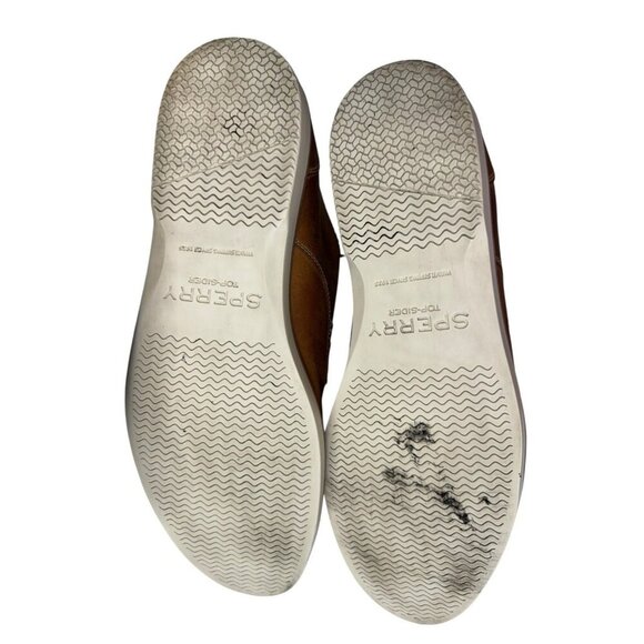 Sperry Mens Newman Oxford Plain Toe Dress Shoes~Size 13M~British Tan Topsiders - Picture 10 of 12